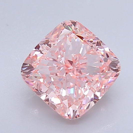 Lab-Grown Cushion Diamond - 4.0 Carats, Fancy Intense Pink Color, VVS2 Clarity - Certified by IGI - Report Number: LG640407279