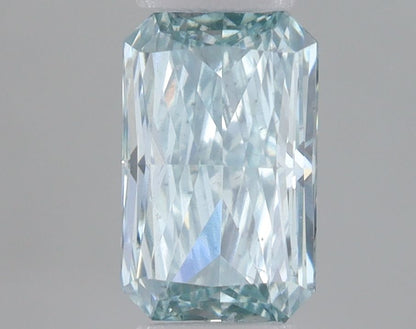 Lab-Grown Radiant Diamond - 0.53 Carats, Fancy Intense Green Color, SI1 Clarity - Certified by IGI - Report Number: LG667436080