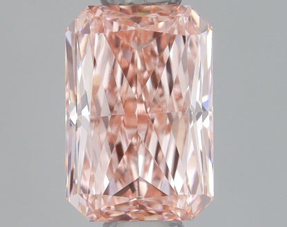 Lab-Grown Radiant Diamond - 0.54 Carats, Fancy Intense Pink Color, VVS2 Clarity - Certified by IGI - Report Number: LG668417404