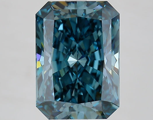 Lab-Grown Radiant Diamond - 4.74 Carats, Fancy Deep Blue Color, VVS2 Clarity - Certified by IGI - Report Number: LG687572475