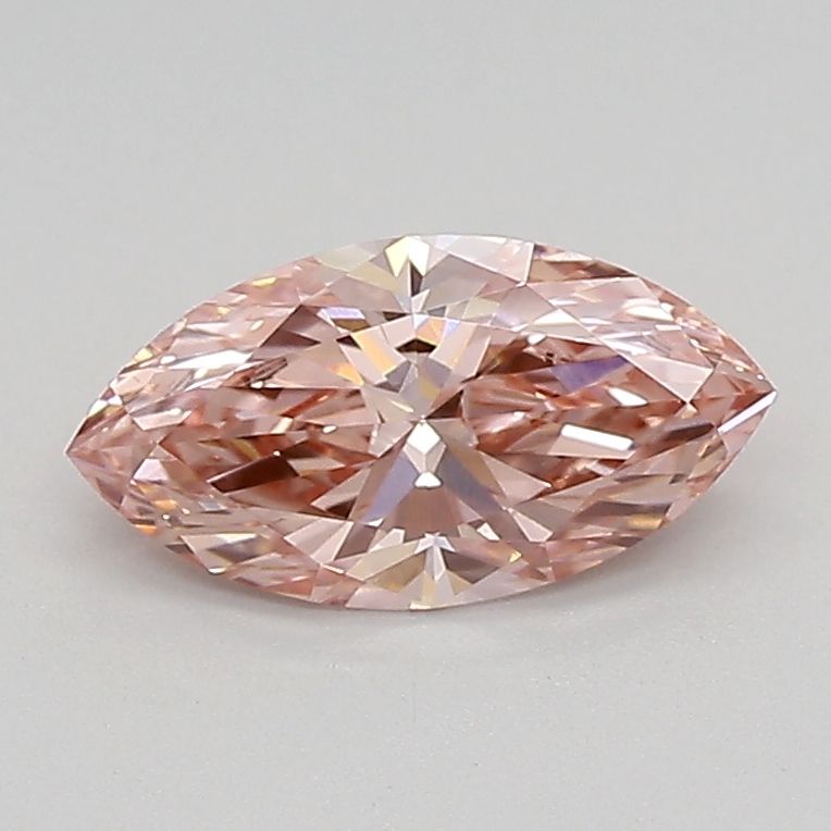 Lab-Grown Marquise Diamond - 0.77 Carats, Fancy Vivid Pink Color, VS1 Clarity - Certified by IGI - Report Number: LG683527408
