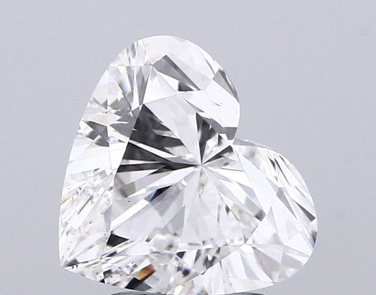 Lab-Grown Heart Diamond - 2.5 Carats, E Color, VS1 Clarity - Certified by IGI - Report Number: LG710545161