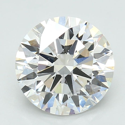 Lab-Grown Round Diamond - 2.5 Carats, E Color, VS2 Clarity - Certified by IGI - Report Number: LG681591407