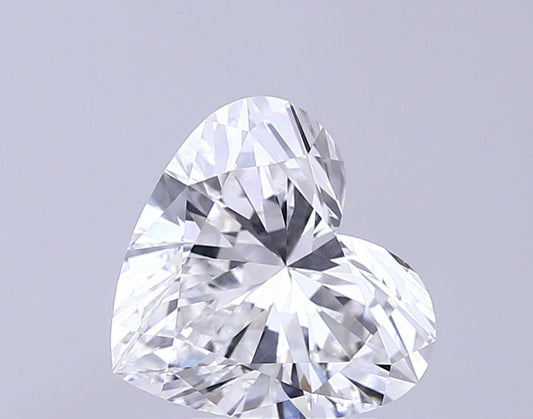 Lab-Grown Heart Diamond - 3.08 Carats, D Color, VVS2 Clarity - Certified by IGI - Report Number: LG694580162