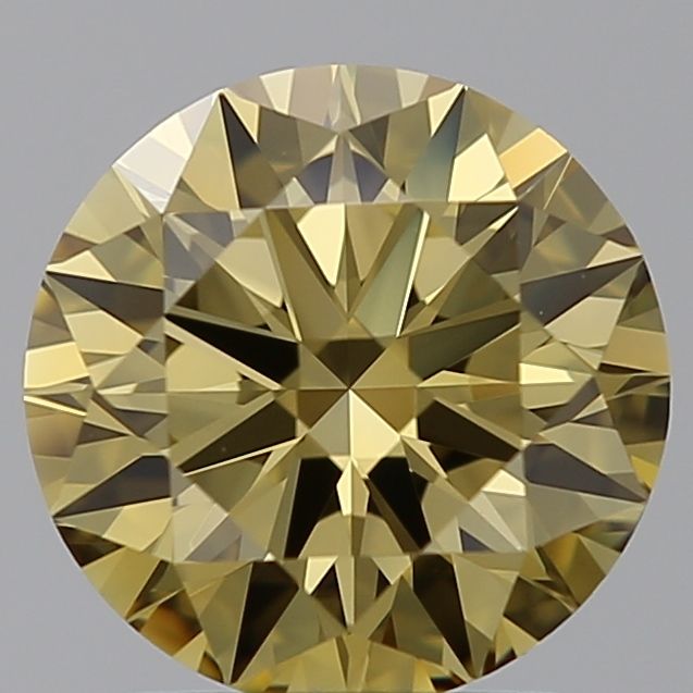 Lab-Grown Round Diamond - 1.75 Carats, Fancy Intense Yellow Color, VVS2 Clarity - Certified by IGI - Report Number: LG605328627