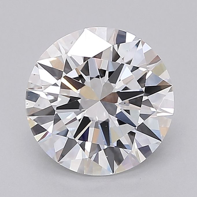 Lab-Grown Round Diamond - 2.51 Carats, D Color, VS2 Clarity - Certified by IGI - Report Number: LG704528624