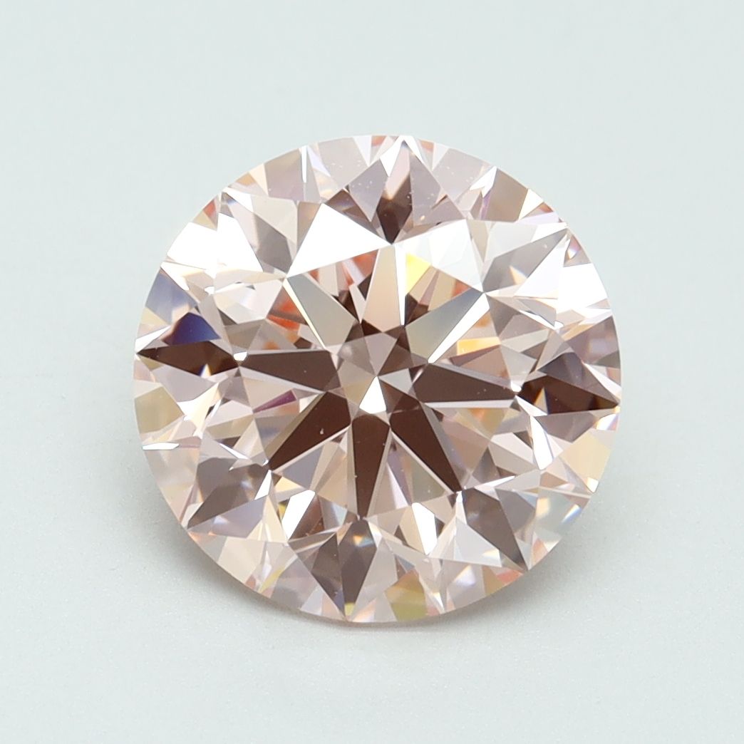 Lab-Grown Round Diamond - 3.06 Carats, Fancy Intense Pink Color, VVS2 Clarity - Certified by IGI - Report Number: LG616416768