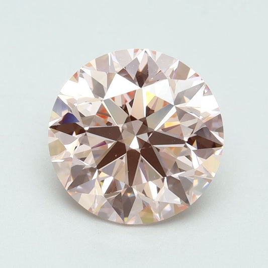 Lab-Grown Round Diamond - 3.06 Carats, Fancy Intense Pink Color, VVS2 Clarity - Certified by IGI - Report Number: LG616416768