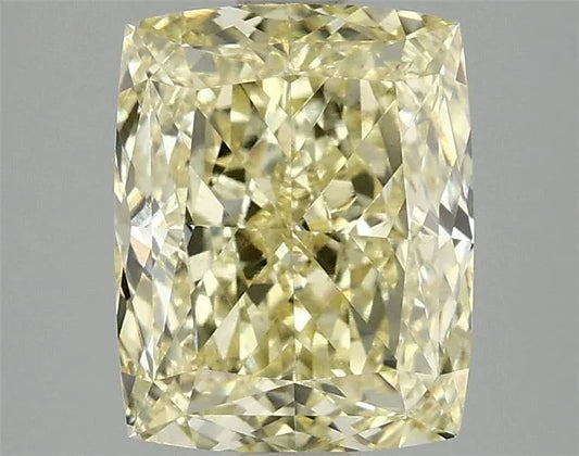 Diamant de laboratoire modifié taille coussin de 2,98 ct (couleur : jaune vif fantaisie, pureté : VVS2, certifié IGI)