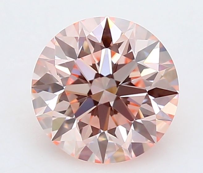 Lab-Grown Round Diamond - 0.7 Carats, Fancy Intense Pink Color, VVS2 Clarity - Certified by IGI - Report Number: LG666418522