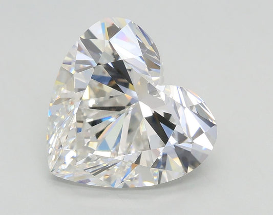 Lab-Grown Heart Diamond - 3.09 Carats, E Color, VVS2 Clarity - Certified by IGI - Report Number: LG691568700