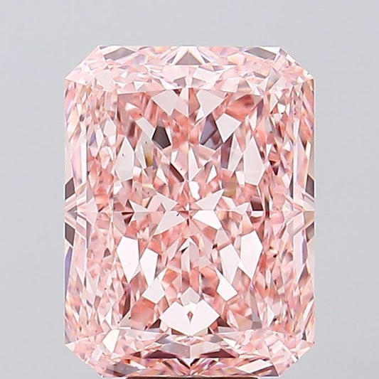 Lab-Grown Radiant Diamond - 8.25 Carats, Fancy Vivid Pink Color, VS1 Clarity - Certified by IGI - Report Number: LG691579031
