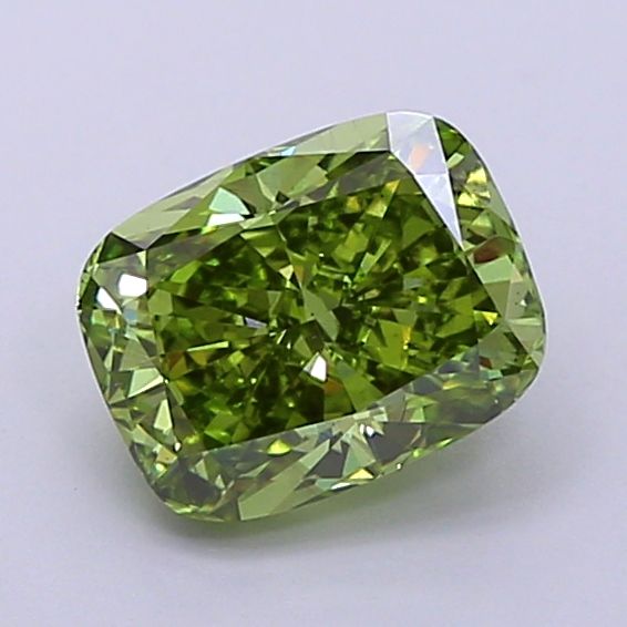 Cushion Brilliant 1.55ct Fancy Vivid Green VS2 - Cut • IGI • LG660445506