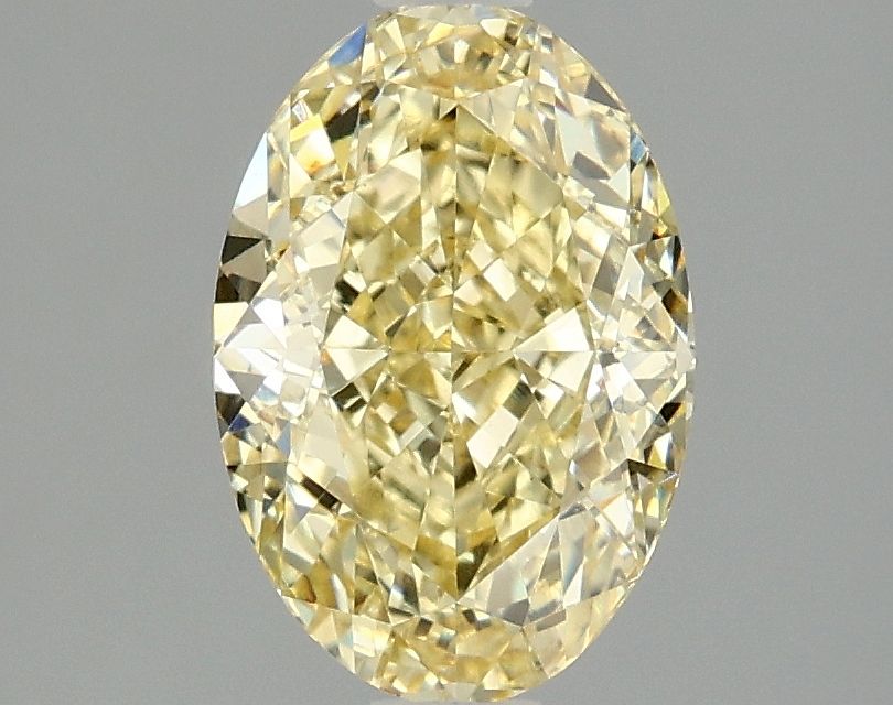 Lab-Grown Oval Diamond - 2.02 Carats, Fancy Vivid Yellow Color, VVS2 Clarity - Certified by IGI - Report Number: LG674521267