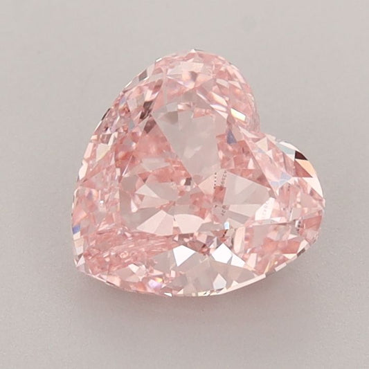 Lab-Grown Heart Diamond - 1.41 Carats, Fancy Intense Pink Color, VS1 Clarity - Certified by IGI - Report Number: 628425998