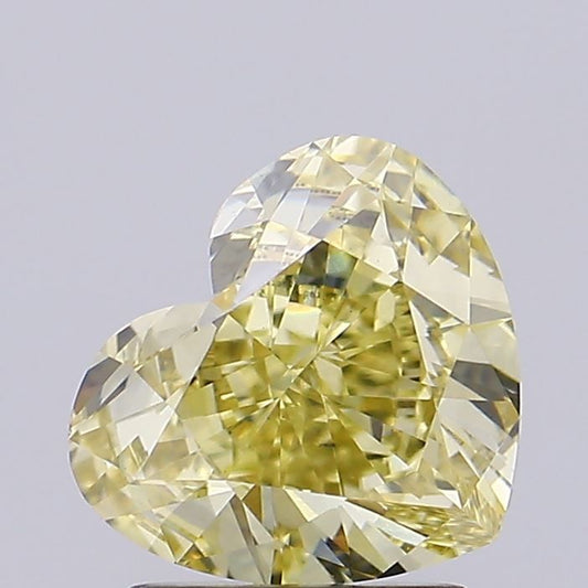 Lab-Grown Heart Diamond - 2.02 Carats, Fancy Intense Yellow Color, VS1 Clarity - Certified by IGI - Report Number: LG623423270