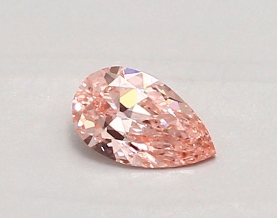 Lab-Grown Pear Diamond - 0.31 Carats, Fancy Vivid Pink Color, VVS2 Clarity - Certified by IGI - Report Number: LG683527411