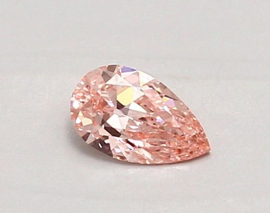 Lab-Grown Pear Diamond - 0.31 Carats, Fancy Vivid Pink Color, VVS2 Clarity - Certified by IGI - Report Number: LG683527411