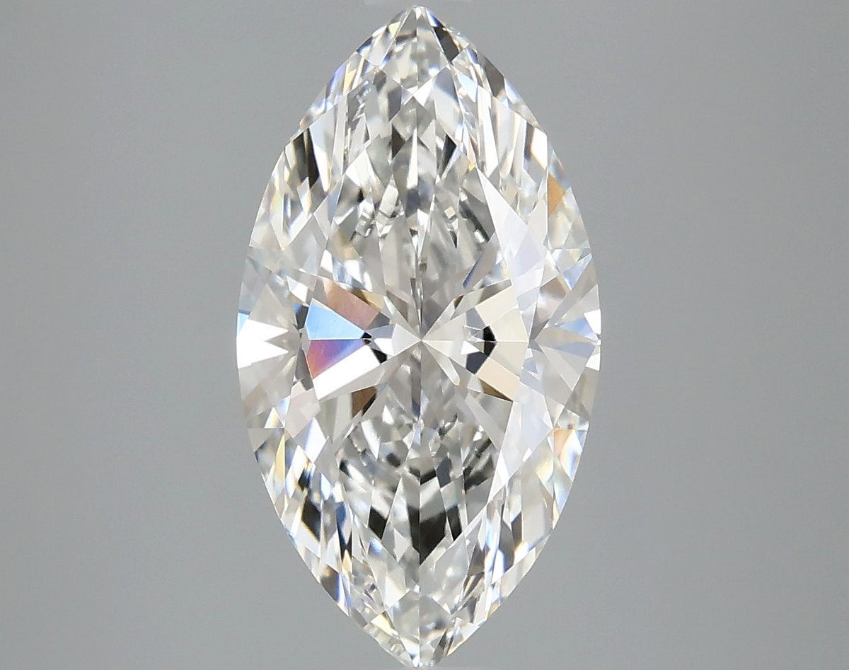 Lab-Grown Marquise Diamond - 3.06 Carats, F Color, VVS2 Clarity - Certified by IGI - Report Number: LG662464291