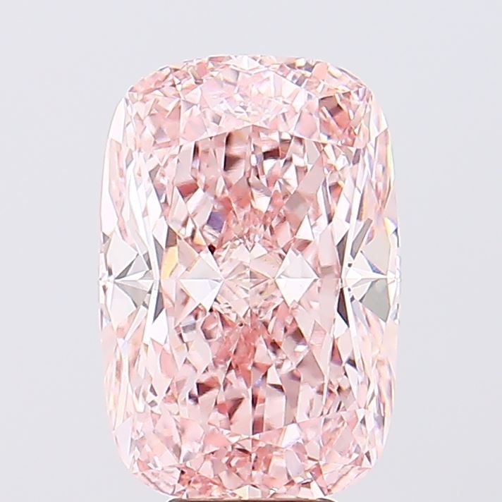 Lab-Grown Cushion Diamond - 8.09 Carats, Fancy Intense Pink Color, VVS2 Clarity - Certified by IGI - Report Number: LG652444516