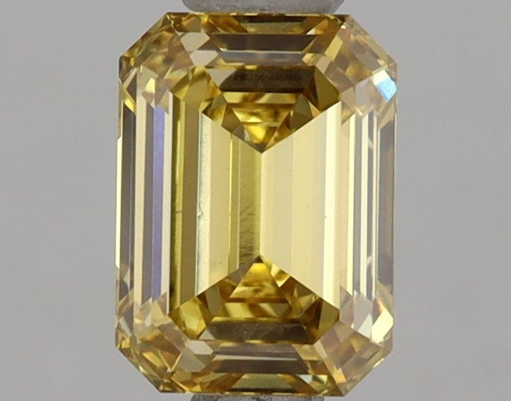 Lab-Grown Emerald Diamond - 1.03 Carats, Fancy Intense Yellow Color, VS1 Clarity - Certified by IGI - Report Number: LG656481774