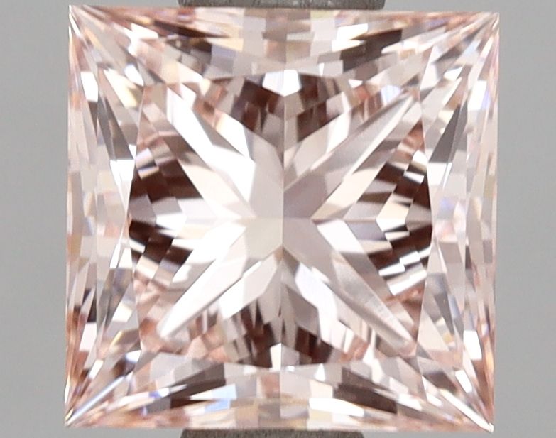 Lab-Grown Princess Diamond - 1.53 Carats, Fancy Intense Pink Color, VVS2 Clarity - Certified by IGI - Report Number: LG675529078