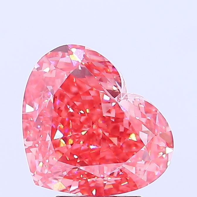 Lab-Grown Heart Diamond - 5.03 Carats, Fancy Vivid Pink Color, VS1 Clarity - Certified by IGI - Report Number: LG673419057