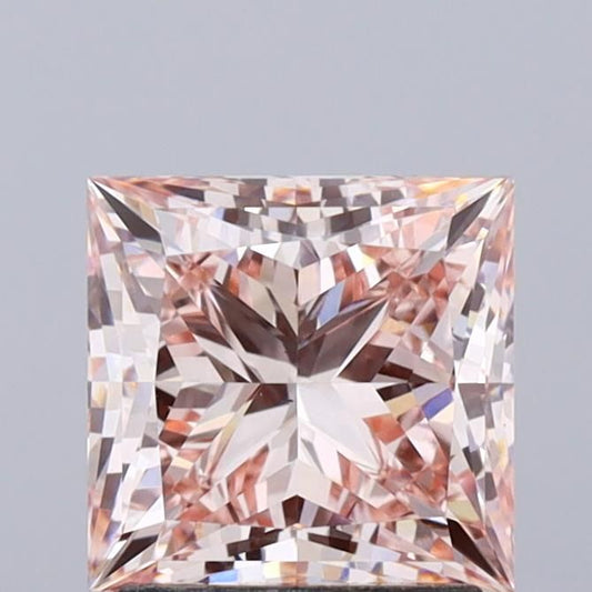 Lab-Grown Princess Diamond - 2.04 Carats, Fancy Intense Pink Color, VS1 Clarity - Certified by IGI - Report Number: LG626459493