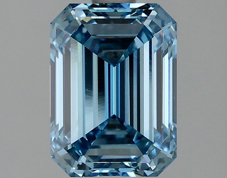 Lab-Grown Emerald Diamond - 2.03 Carats, Fancy Vivid Blue Color, VVS2 Clarity - Certified by IGI - Report Number: LG634426790