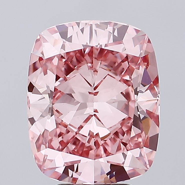 Lab-Grown Cushion Diamond - 5.2 Carats, Fancy Vivid Pink Color, VVS2 Clarity - Certified by IGI - Report Number: LG627484697