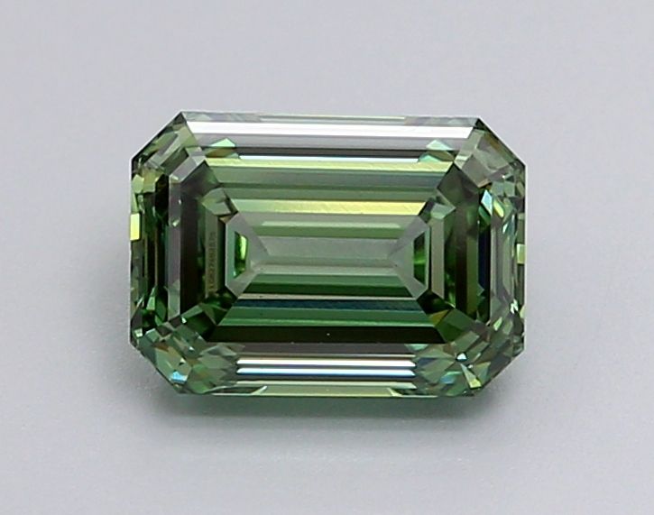 Lab-Grown Emerald Diamond - 1.55 Carats, Fancy Vivid Green Color, VVS2 Clarity - Certified by IGI - Report Number: LG627482575