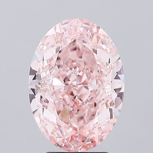 Lab-Grown Oval Diamond - 4.75 Carats, Fancy Intense Pink Color, VS1 Clarity - Certified by IGI - Report Number: LG662483141