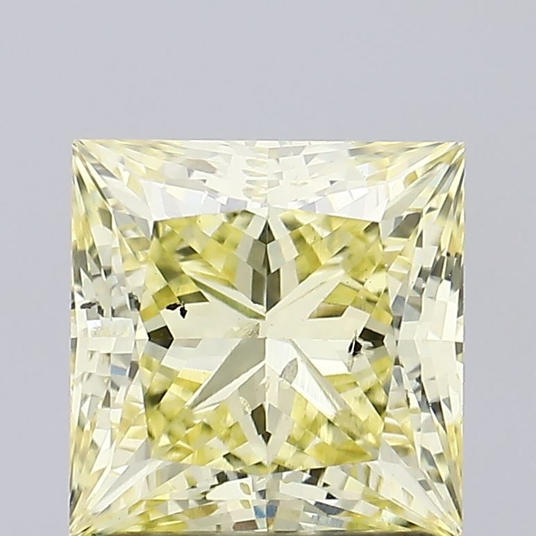 Lab-Grown Princess Diamond - 1.5 Carats, Fancy Intense Yellow Color, SI2 Clarity - Certified by IGI - Report Number: LG618403740