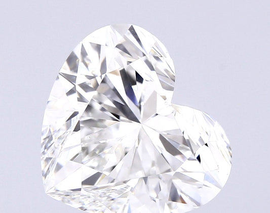 Lab-Grown Heart Diamond - 4.63 Carats, F Color, VS1 Clarity - Certified by IGI - Report Number: LG645465224