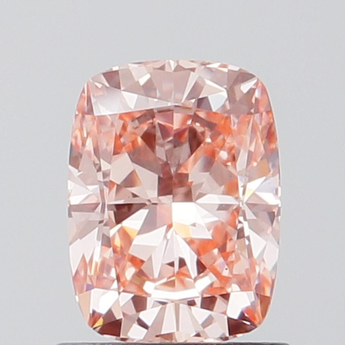Lab-Grown Cushion Diamond - 1.01 Carats, Fancy Intense Pink Color, VS1 Clarity - Certified by IGI - Report Number: LG687508066