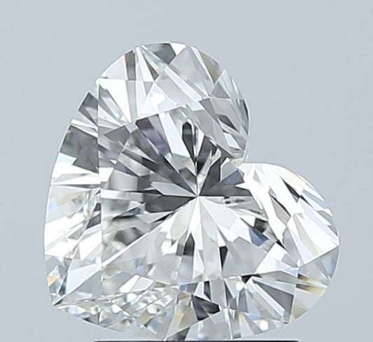 Lab-Grown Heart Diamond - 2.07 Carats, E Color, VVS2 Clarity - Certified by IGI - Report Number: LG714507187