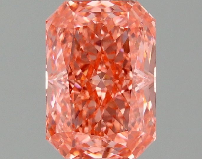 Lab-Grown Radiant Diamond - 1.56 Carats, Fancy Vivid Pink Color, VVS2 Clarity - Certified by IGI - Report Number: LG677579180