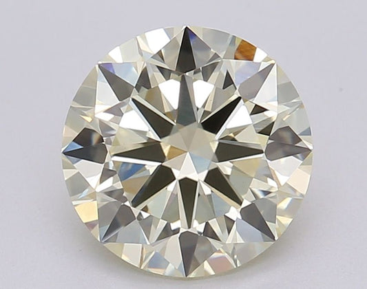 Lab-Grown Round Diamond - 2.05 Carats, Fancy Yellow Color, VVS2 Clarity - Certified by IGI - Report Number: LG611372098