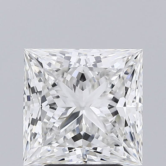 Lab-Grown Princess Diamond - 3.51 Carats, F Color, VVS2 Clarity - Certified by IGI - Report Number: LG681554557