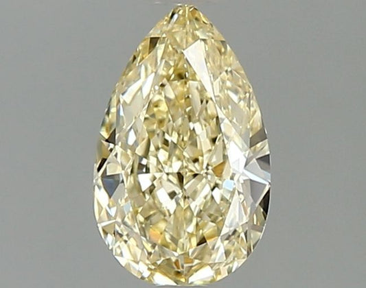 Lab-Grown Pear Diamond - 1.02 Carats, Fancy Intense Yellow Color, VVS2 Clarity - Certified by IGI - Report Number: LG663405793