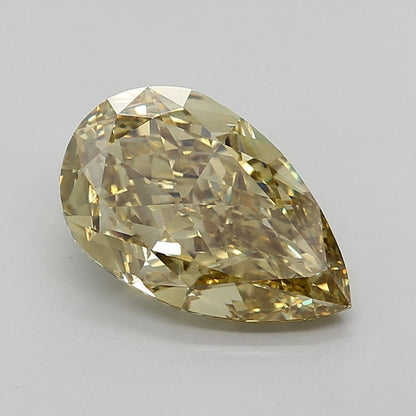 Lab-Grown Pear Diamond - 6.1 Carats, Fancy Intense Gray Yellow Color, VS1 Clarity - Certified by IGI - Report Number: 629486117