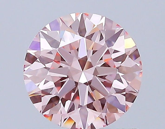 Lab-Grown Round Diamond - 1.02 Carats, Fancy Intense Pink Color, VVS2 Clarity - Certified by IGI - Report Number: LG650493189