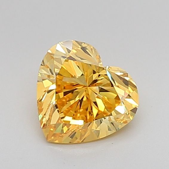 Lab-Grown Heart Diamond - 1.18 Carats, Fancy Vivid Yellow Color, VVS2 Clarity - Certified by IGI - Report Number: LG621482648