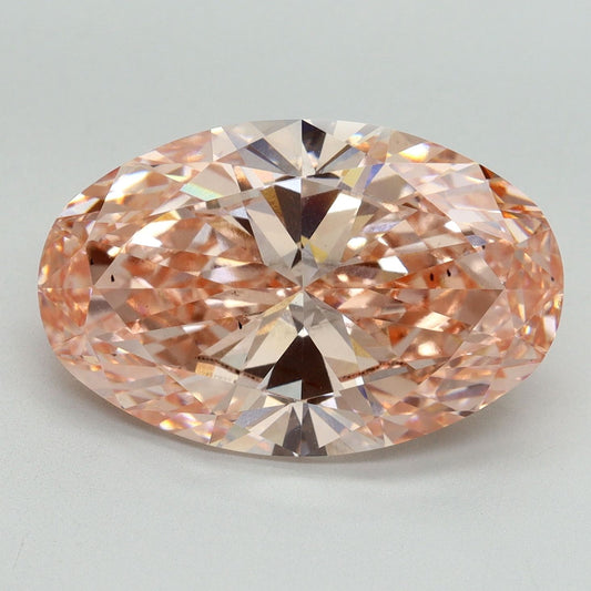 Lab-Grown Oval Diamond - 8.5 Carats, Fancy Vivid Pink Color, VS2 Clarity - Certified by IGI - Report Number: LG645465176