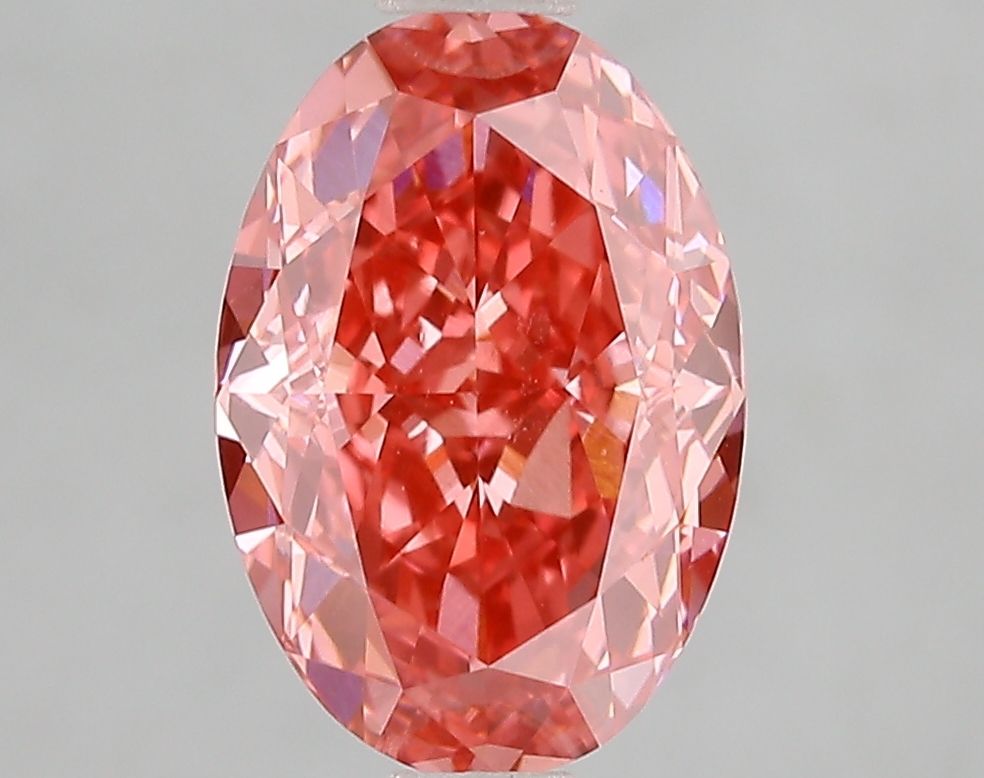 Lab-Grown Oval Diamond - 2.52 Carats, Fancy Vivid Pink Color, VVS2 Clarity - Certified by IGI - Report Number: LG662471673