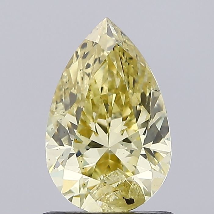 Lab-Grown Pear Diamond - 1.02 Carats, Fancy Intense Yellow Color, I1 Clarity - Certified by IGI - Report Number: LG623413730