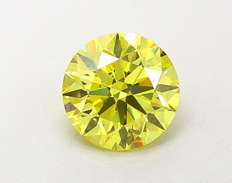 Lab-Grown Round Diamond - 1.52 Carats, Fancy Intense Yellow Color, VVS2 Clarity - Certified by IGI - Report Number: LG651495267