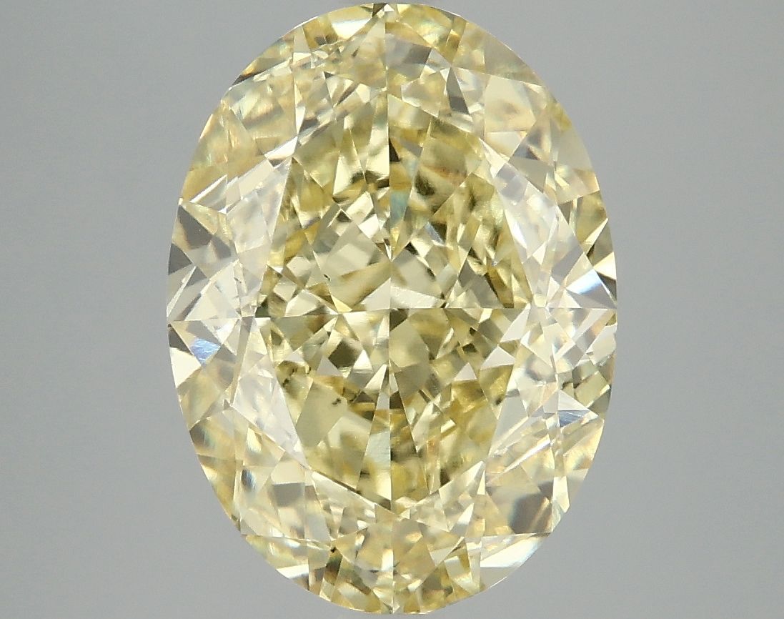 Lab-Grown Oval Diamond - 6.03 Carats, Fancy Vivid Yellow Color, VS1 Clarity - Certified by IGI - Report Number: LG674531507