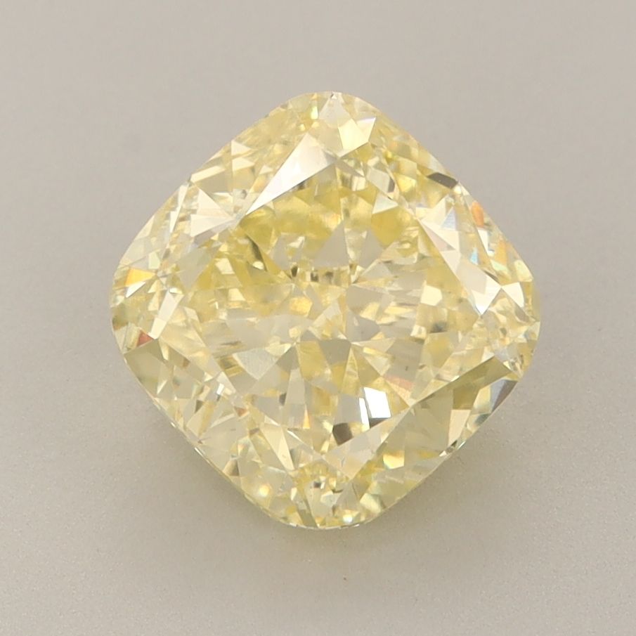 Lab-Grown Cushion Diamond - 2.52 Carats, Fancy Intense Yellow Color, VS1 Clarity - Certified by IGI - Report Number: LG649478805