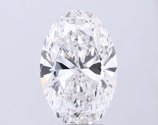 Lab-Grown Oval Diamond - 4.03 Carats, E Color, VVS2 Clarity - Certified by IGI - Report Number: LG708573068